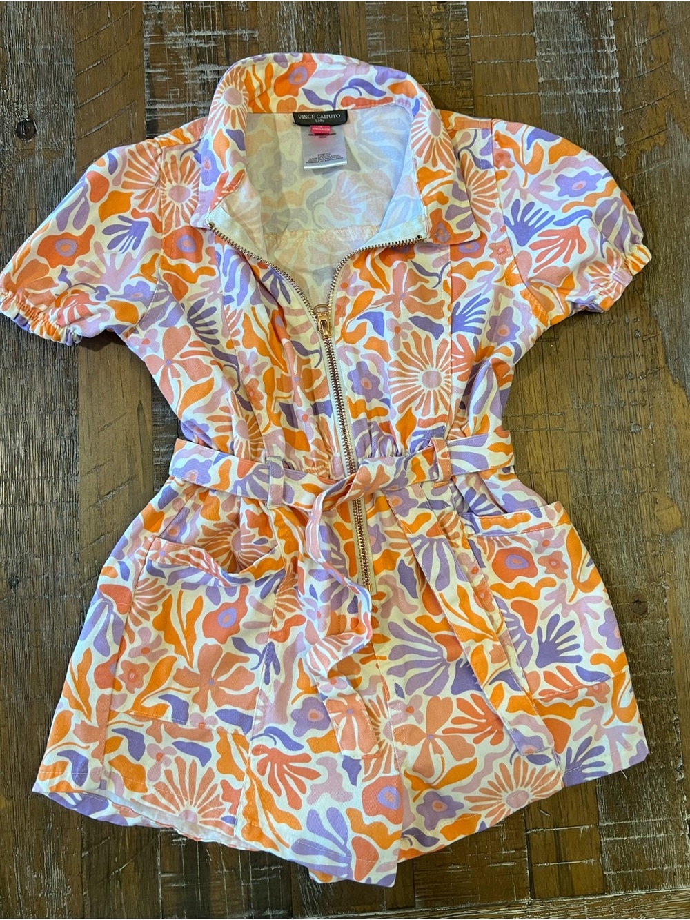Vince Camuto Girls Floral Romper